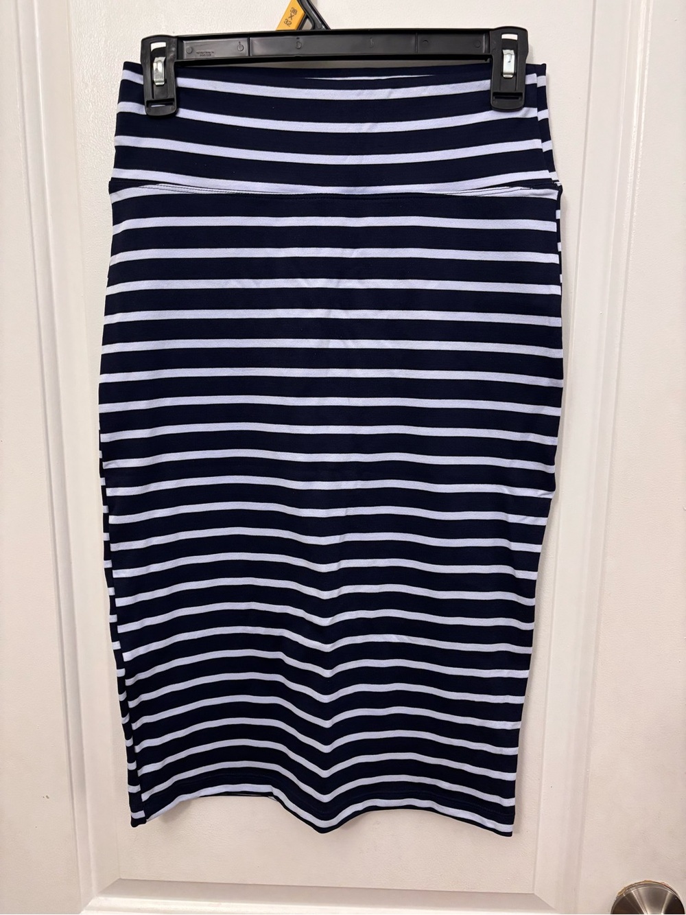 NWOT- Striped Navy and White Pencil Skirt - Classic Nautical Style